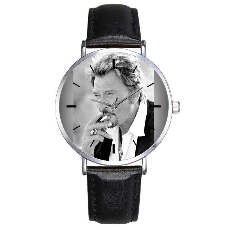Johnny Hallyday Watches Dresses For Women Ladies Watch Quartz Wristwatch