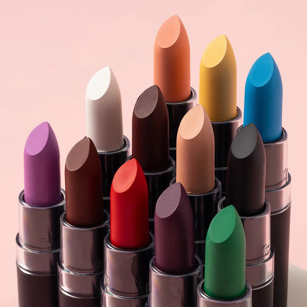 12 Color Halloween Makeup Kit, Face Body Paint & Matte Lipstick, Cruelty Free Lip Palette for Halloween Party Cosplay Costume