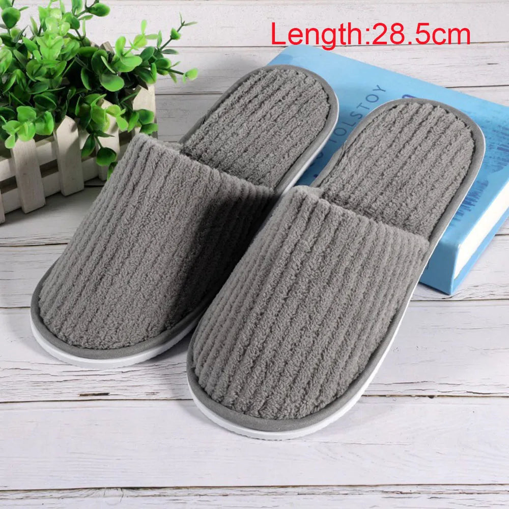 Women Indoor Slippers warm furry Home Slipper Winter Home shoes Women Men House Flat Closed Toe Slides for Bedroom Flip Flops