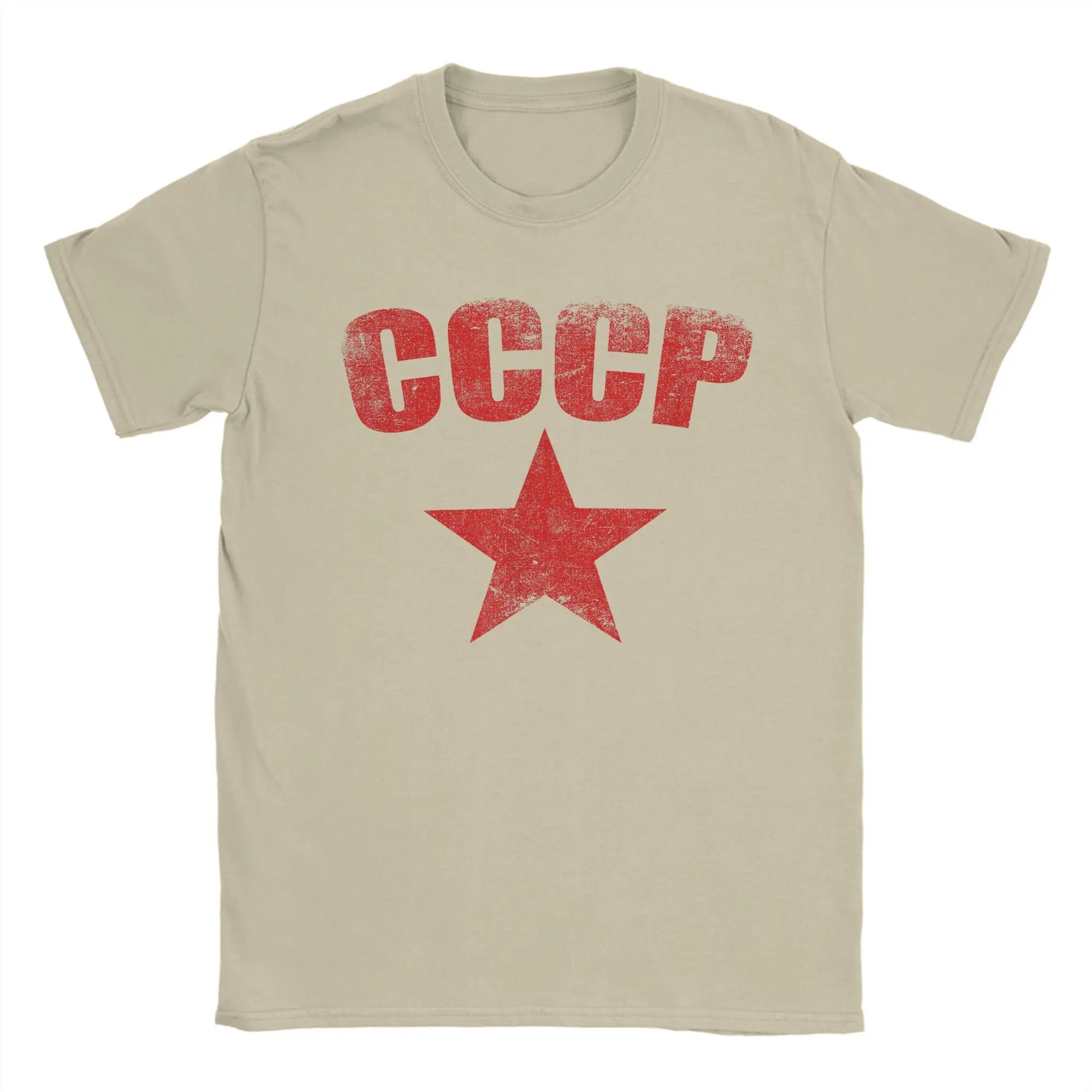 Men T-Shirts CCCP Cool 100% Cotton Tee Shirt Short Sleeve  T Shirt Round Neck Clothing Unique