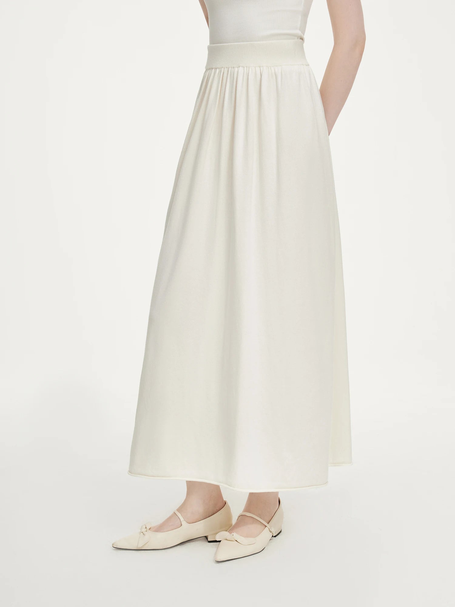 FSLE Wool Knitted Suit For Women 2024 Autumn New Elegant All-match Casual Top Skirts Female Two-pieces Suit 24FS13043 24FS13044