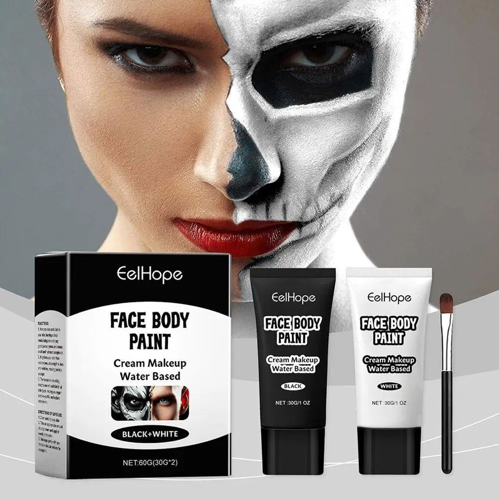 White Makeup Foundation Cream Concealer Halloween Cosplay Make-Up Lasting Cream Cosmetics Halloween Face Long Face White