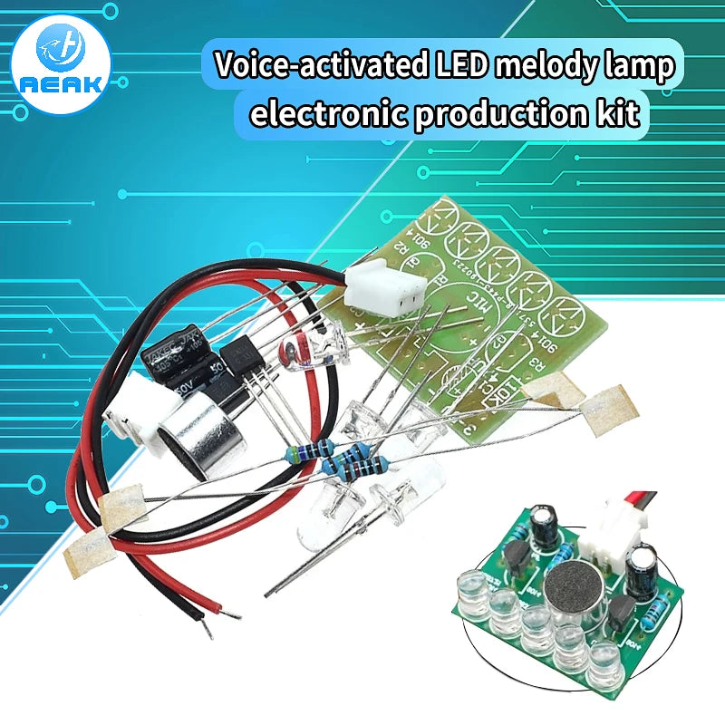 Electronic Funny Kit Voice Control Melody lamp LED Melody Light DIY Production Suite Learning Electronic Kits PCB laboratory