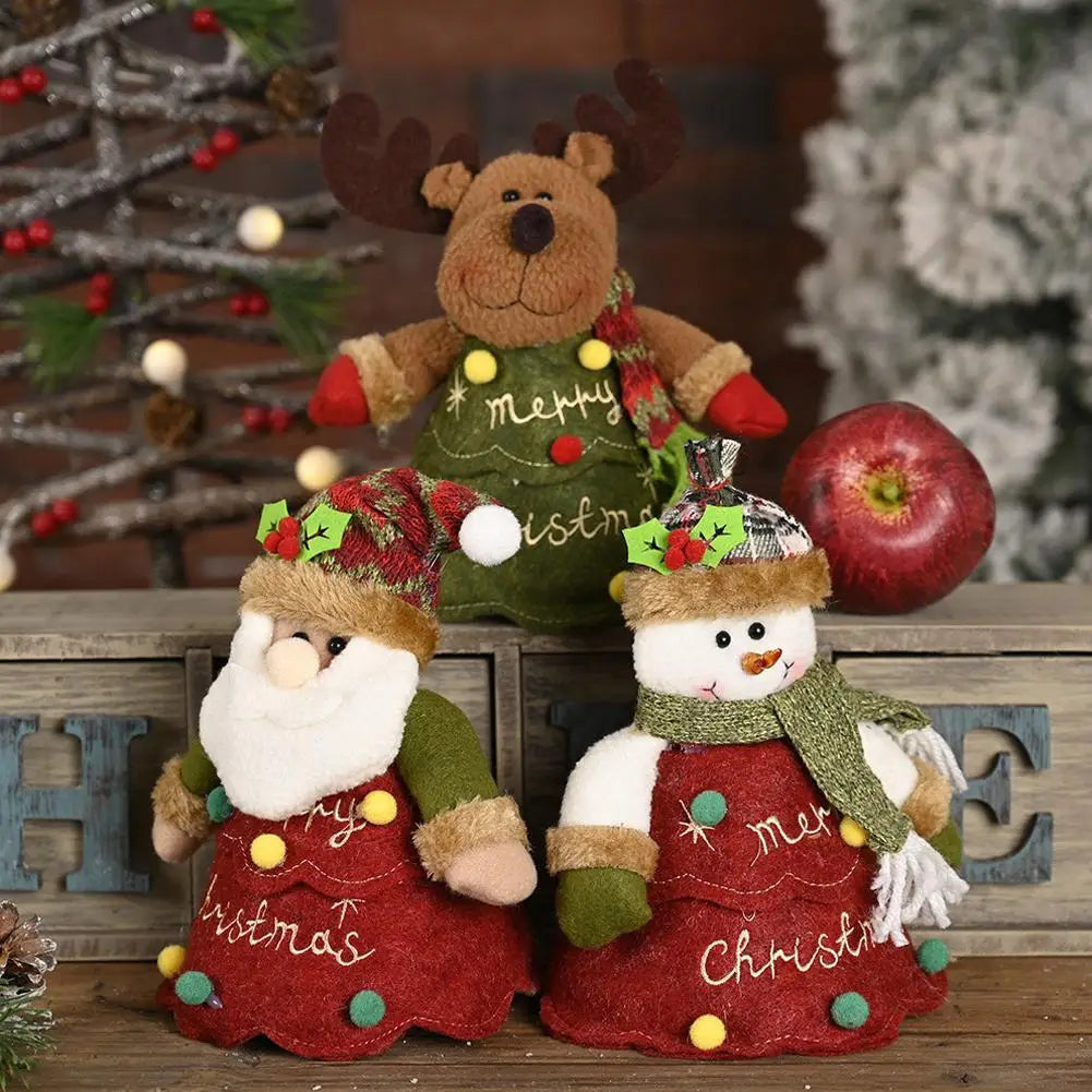 Christmas Xmas Plush Doll Tree Ornaments Kids Gift New Year Holiday Season Home Festive Decorations Practical Christmas Decor
