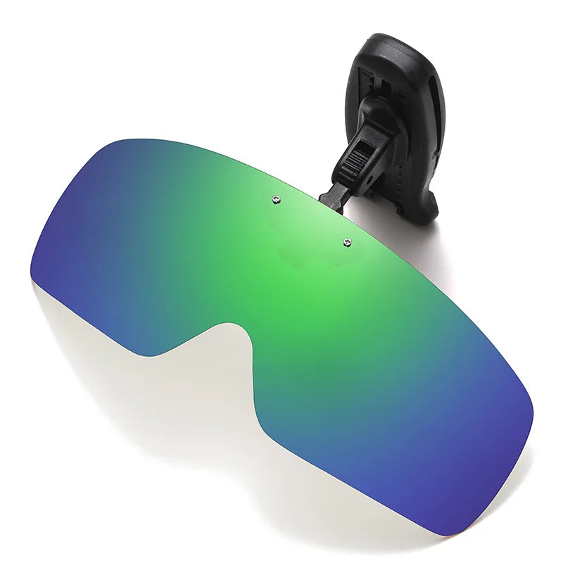 SU01 Fishing Sunglasses with Cap Clip Anti-UV Polarized Wine, Yellow, Gray, Black, Dark Green Coffee especially for Wore Glasses