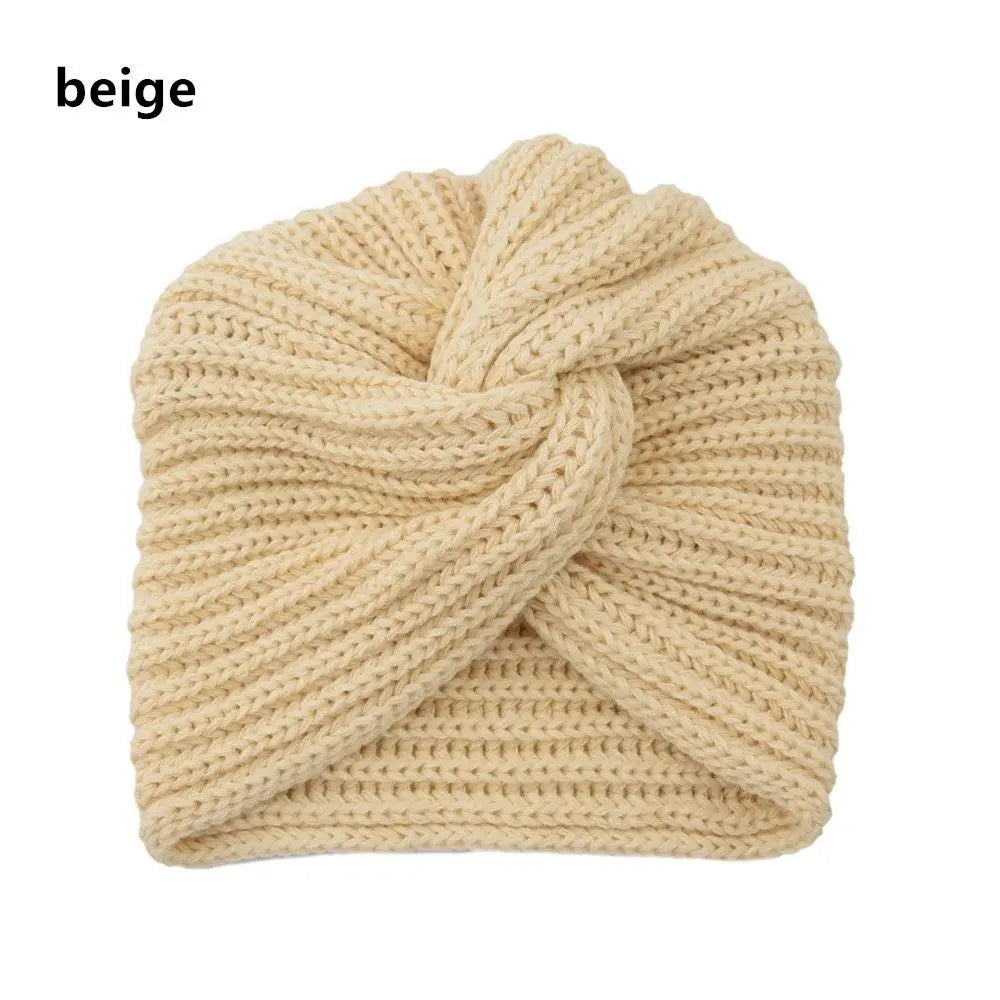Autumn Winter Knitted Hair Accessories Croceht Beanies Twist Headwrap Hat Ladies Turban Women Felt Hat Head Wrap Caps