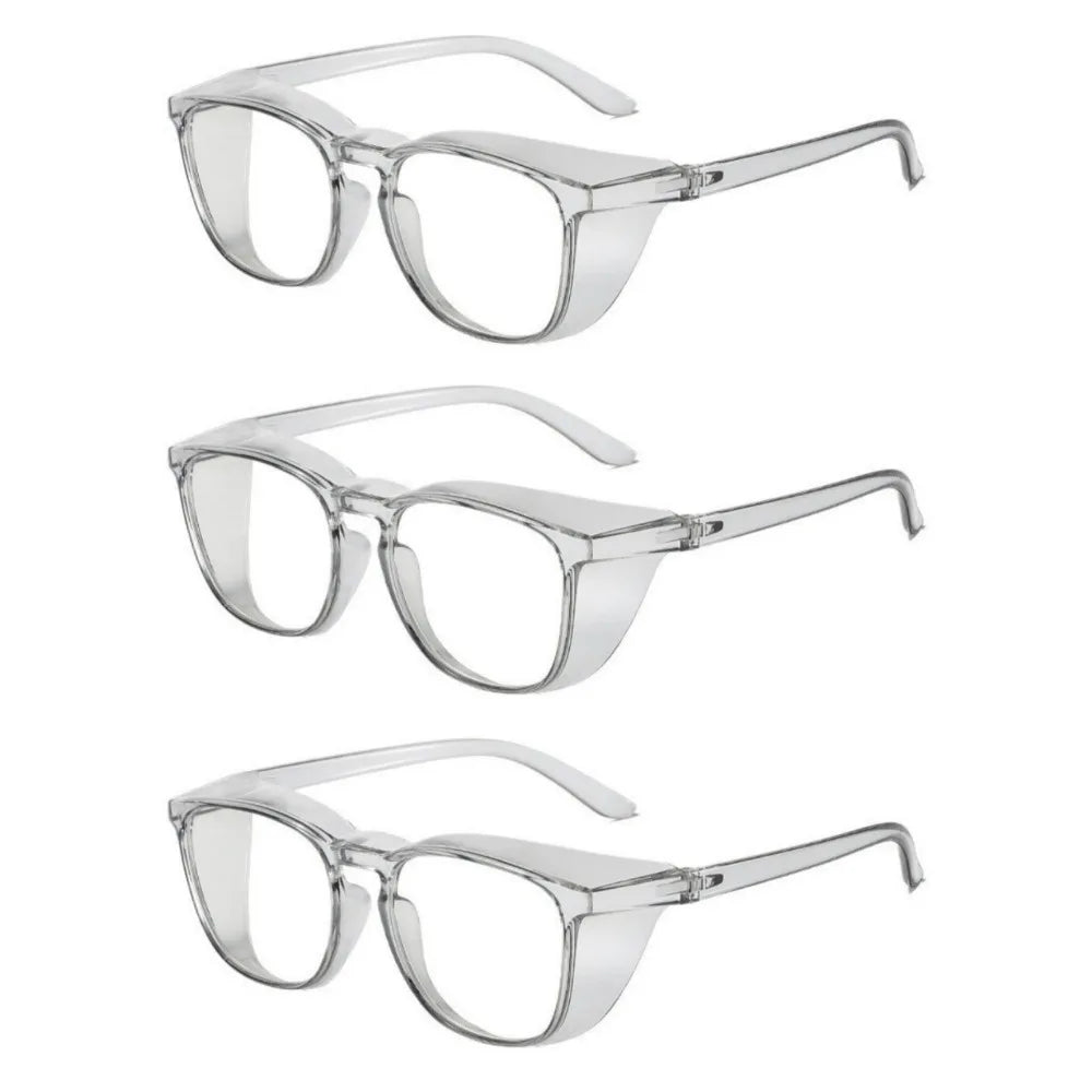 3PCS Safety Goggles Eye Protection Anti-fog Wind Dust Sand Glasses Pollen-proof Anti Blue Light Eyewear