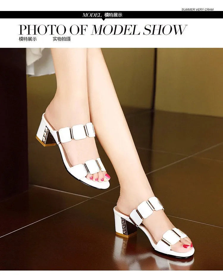 Shoes for Women 2023 Women Fashion Spring Summer High Heel Sandals Lady Sexy Comfortable Female Cute PU Sandals Women Shoes
