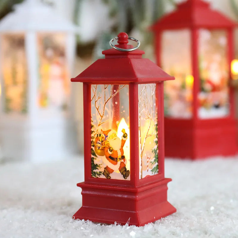 Christmas Wind Lamps Candelabra Lamps Night Light Old Man Snowman Decoration Desktop Decorations Christmas Decorations