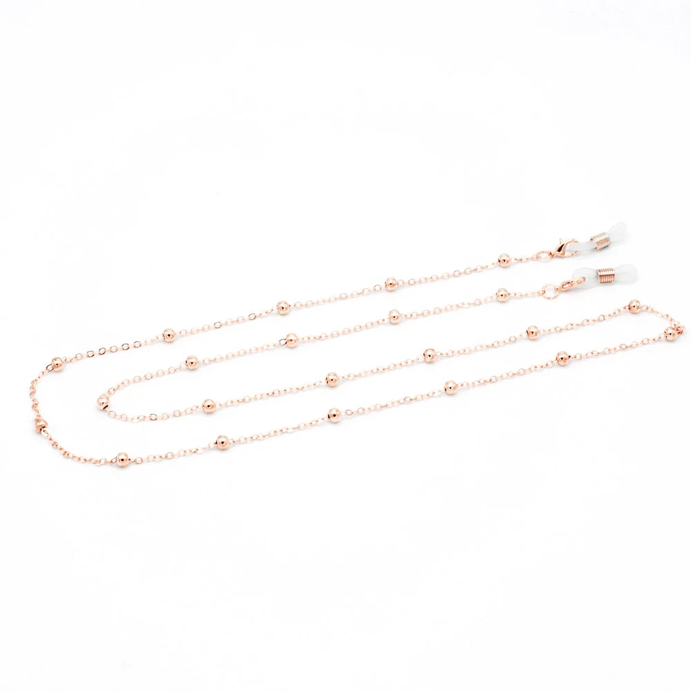 Fashion Metal Men women Eyeglass Chains Sunglasses Reading Beaded Glasses Chain Eyewears Cord Strap Rope female glasses chain