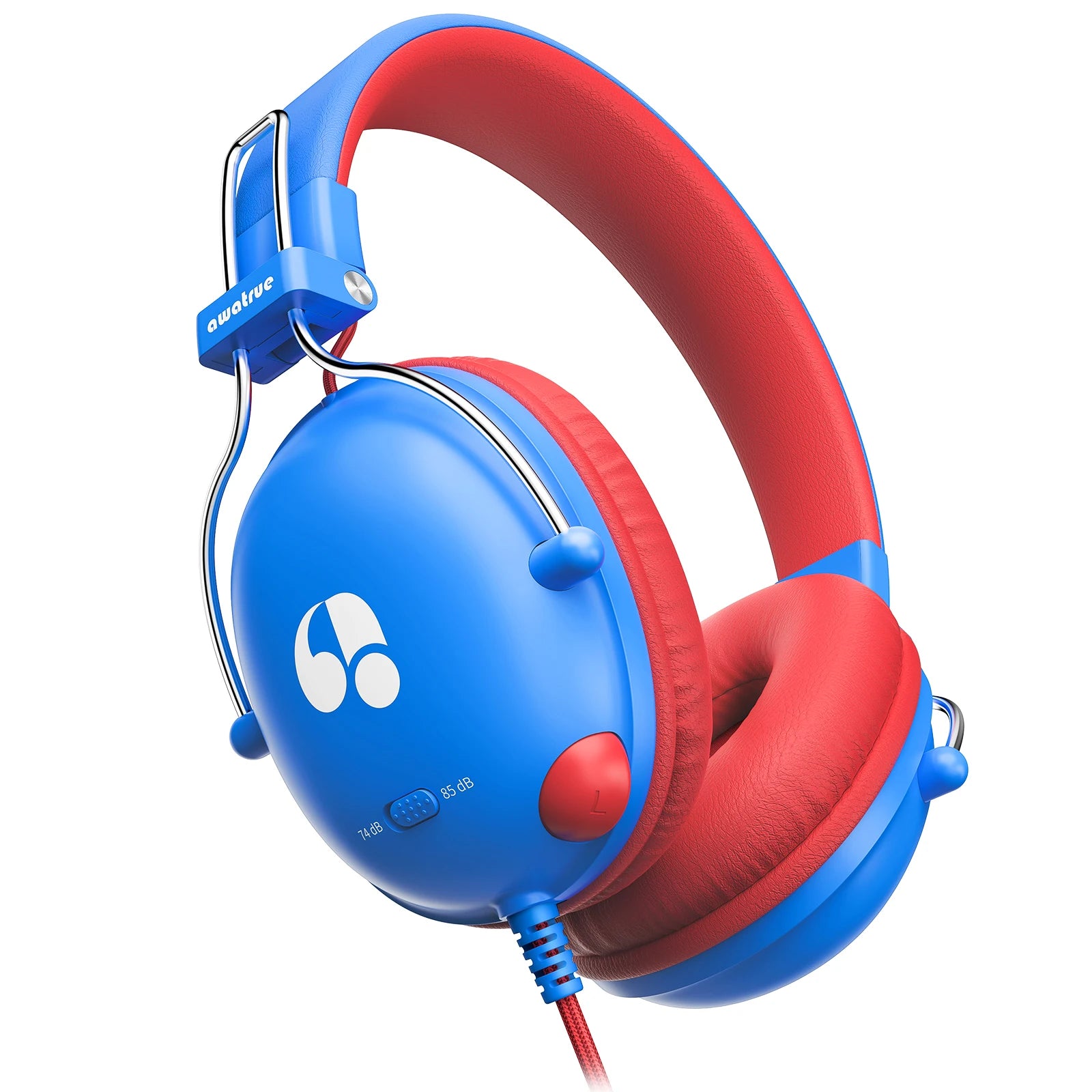 HK05 Kids Study Wired Headphones Headset Headphone Cartoon Earphone with Mic Music Headset Limited Volume 74dB/85dB for Children
