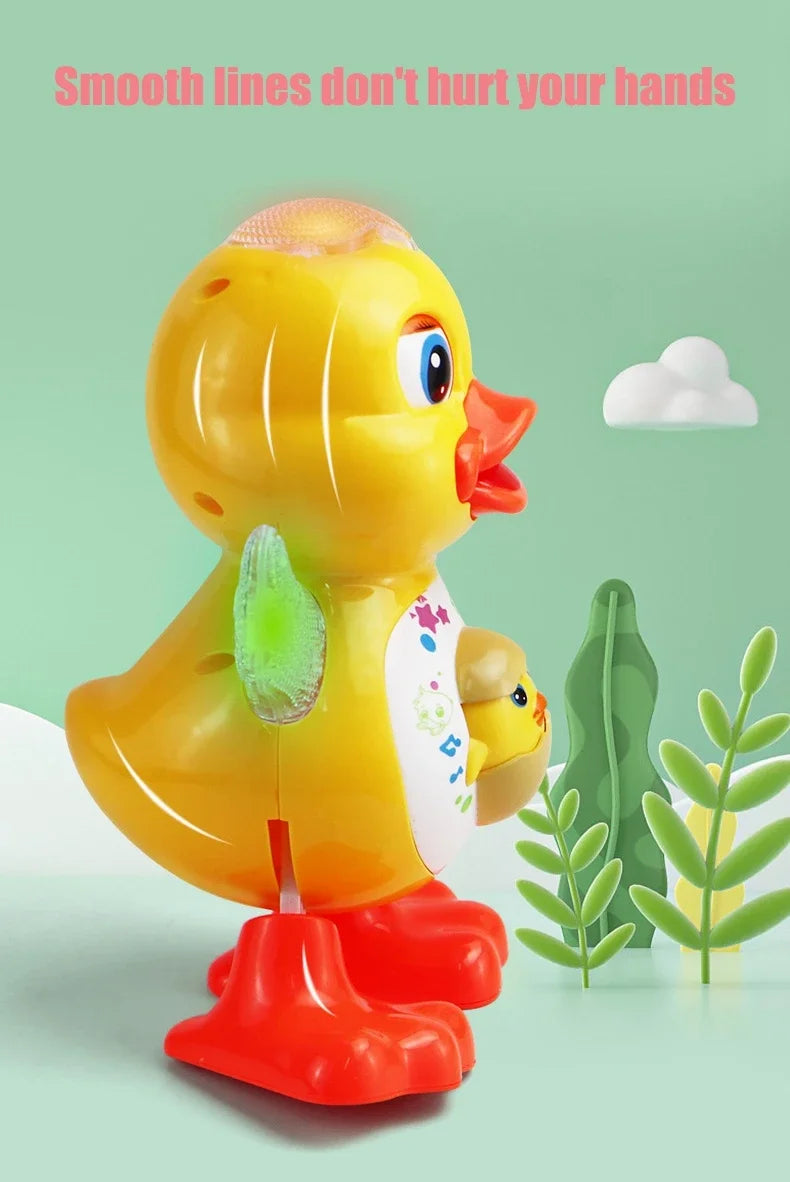 Electronic Toys Dancing Duck Funny Blink Eyes Flashing Light Shake The Body Cute Musical Cartoon Animal Educational Toy Kid Gift