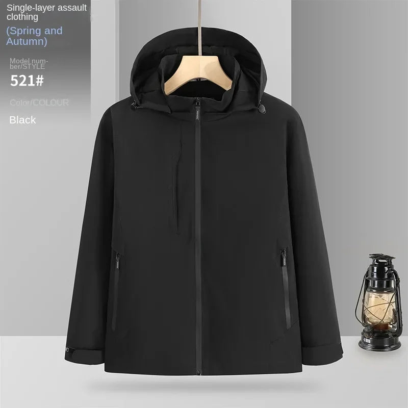 Man Jackets Mens Coats Man Trench Coat Autumn 2025 New Windproof Waterproof Hooded Outdoor Coat For Men And Women Couple
