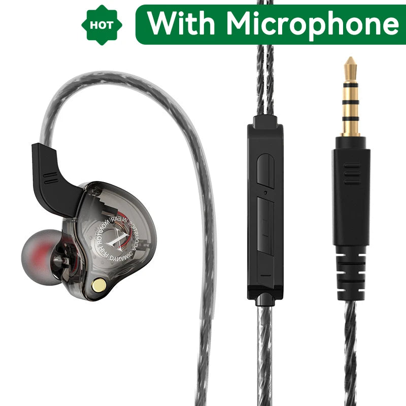 Mobile Wired Headphones Heavy Bass 3.5mm For Phone Earphones Stereo In Ear Headphones with Mic Earbuds Hifi Music Sport Headset