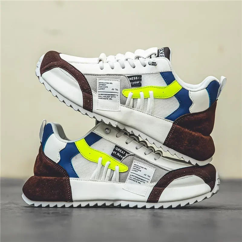 Shoes for Men Casual Sports Trend Designed Personality Elastic Band Vulcanized Shoes Men Sneakers Comfortable Breathable Shoes