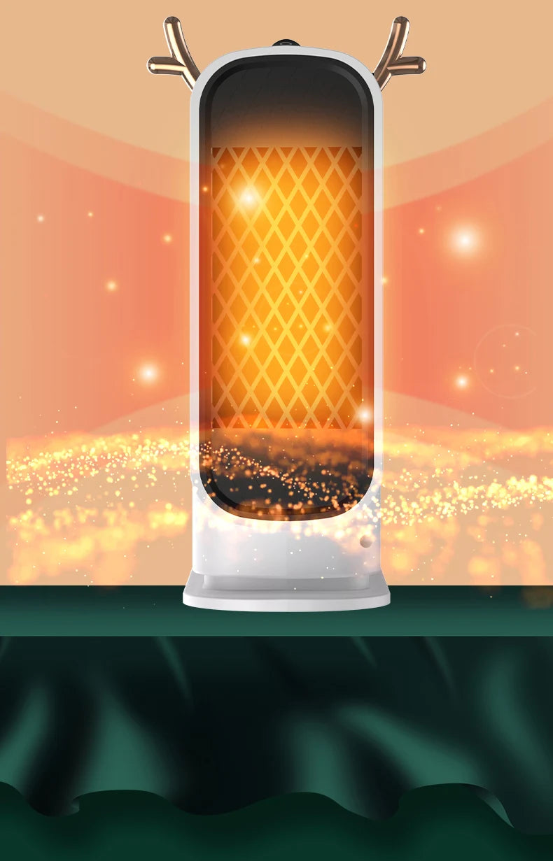 Mini Electric Heater Portable Desktop Low Consumption Warm Heating Fans for Home Office Hand Foot Warmer Heater for Winter 500W