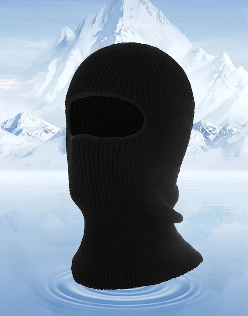Winter One Hole Ski Hat Outdoor Windproof Over Knit Hat Acrylic Balaclava Ski Mask For Men Women