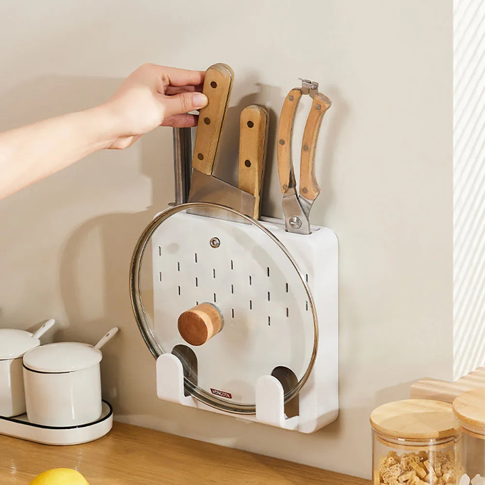 Kitchen knife holder, storage rack, cutting board, chopsticks and knives integrated storage rack, kitchen knife holder