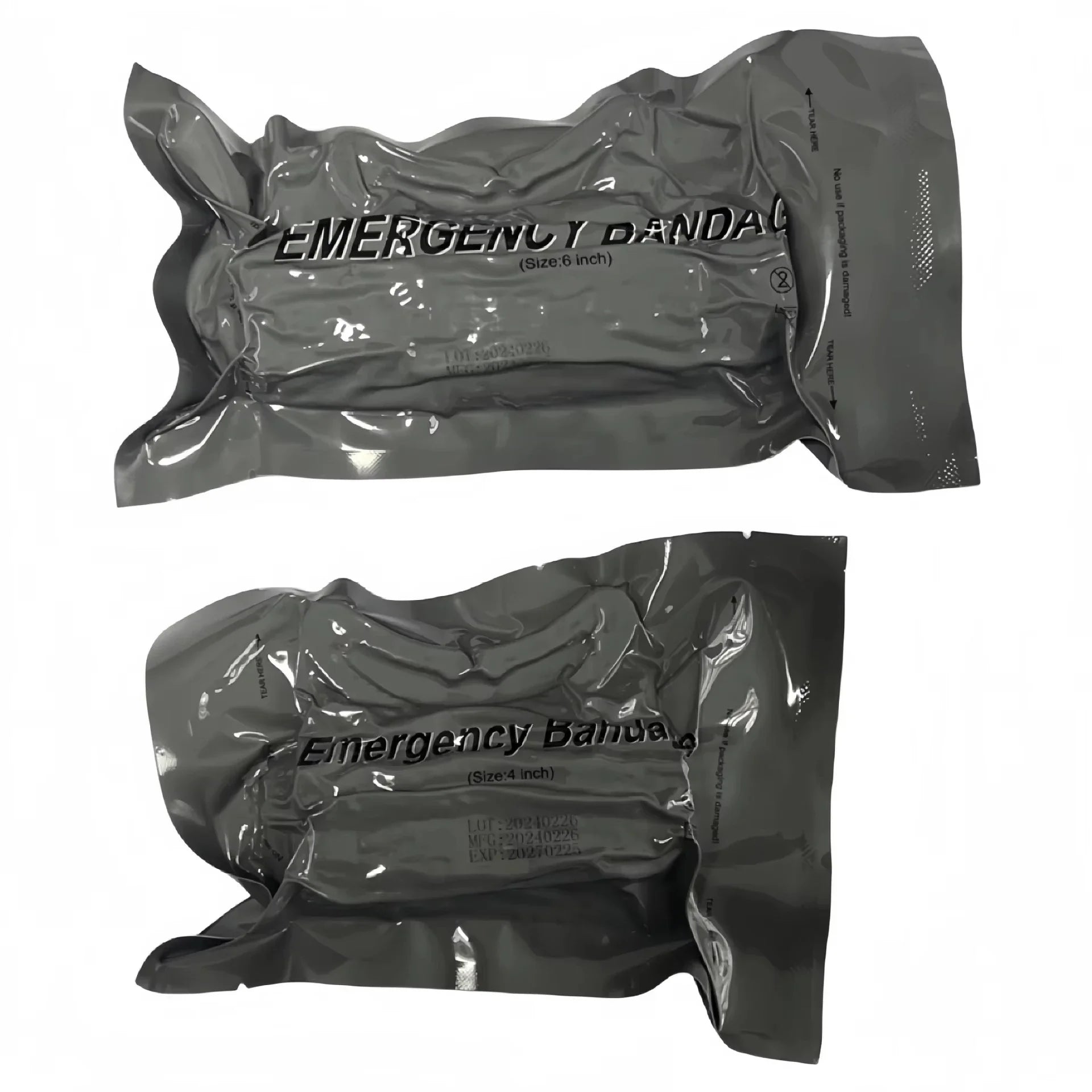 4/6in Israeli Bandage - Tactical Trauma Kit, Military-Grade Compression for Outdoor Emergency IFAK First Aid Wound Dressing