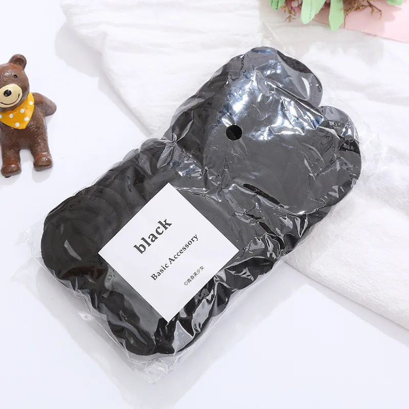 50PCS/Set Women Girls Basic Hair Bands 4cm Simple Scrunchies Elastic Headband Hair Ropes Ties Ponytail Hair Accessories Headwear