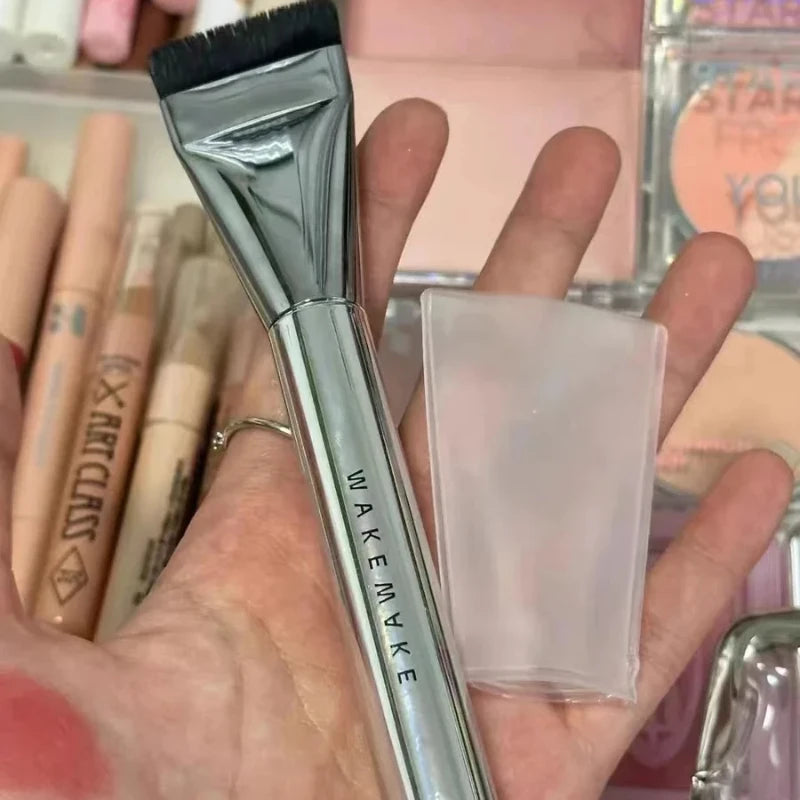 Korea wakemake Flat head One line Foundation Makeup Mask Ultra-thin flawless bare skin concealer brush Makeup tool brush