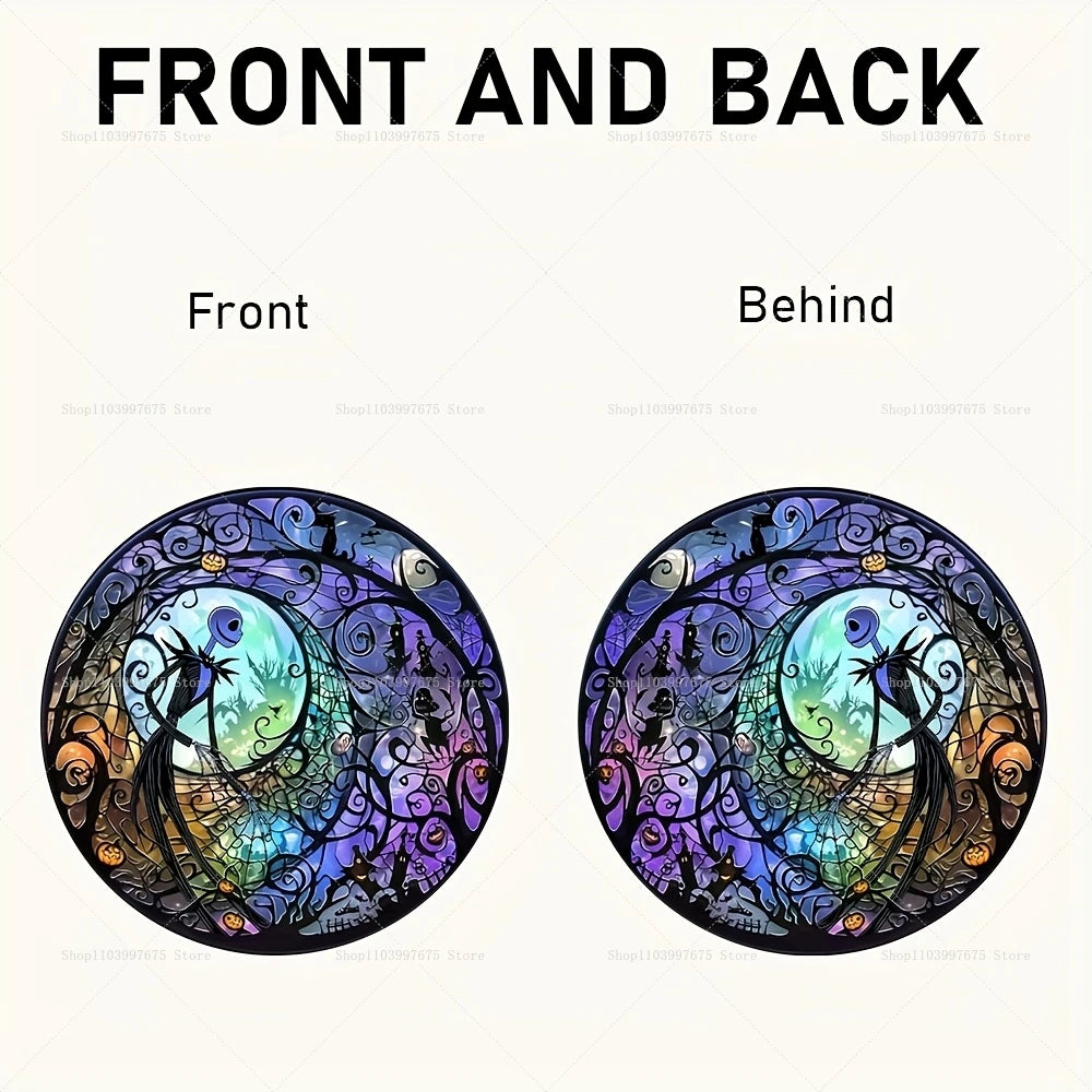 The Nightmare Before Christmas Jack Skellington Sun Catcher 2D Flat Acrylic Hanging Sign for Home Garden Wall Decor Kids Gift