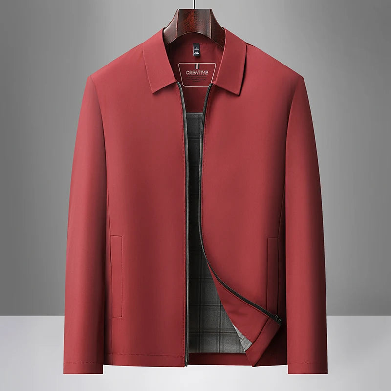 Jacket Men's 2025 Autumn New Item Middle-aged Dad Outfit Casual Business Stand Collar Administrative Cadre Jacket Men
