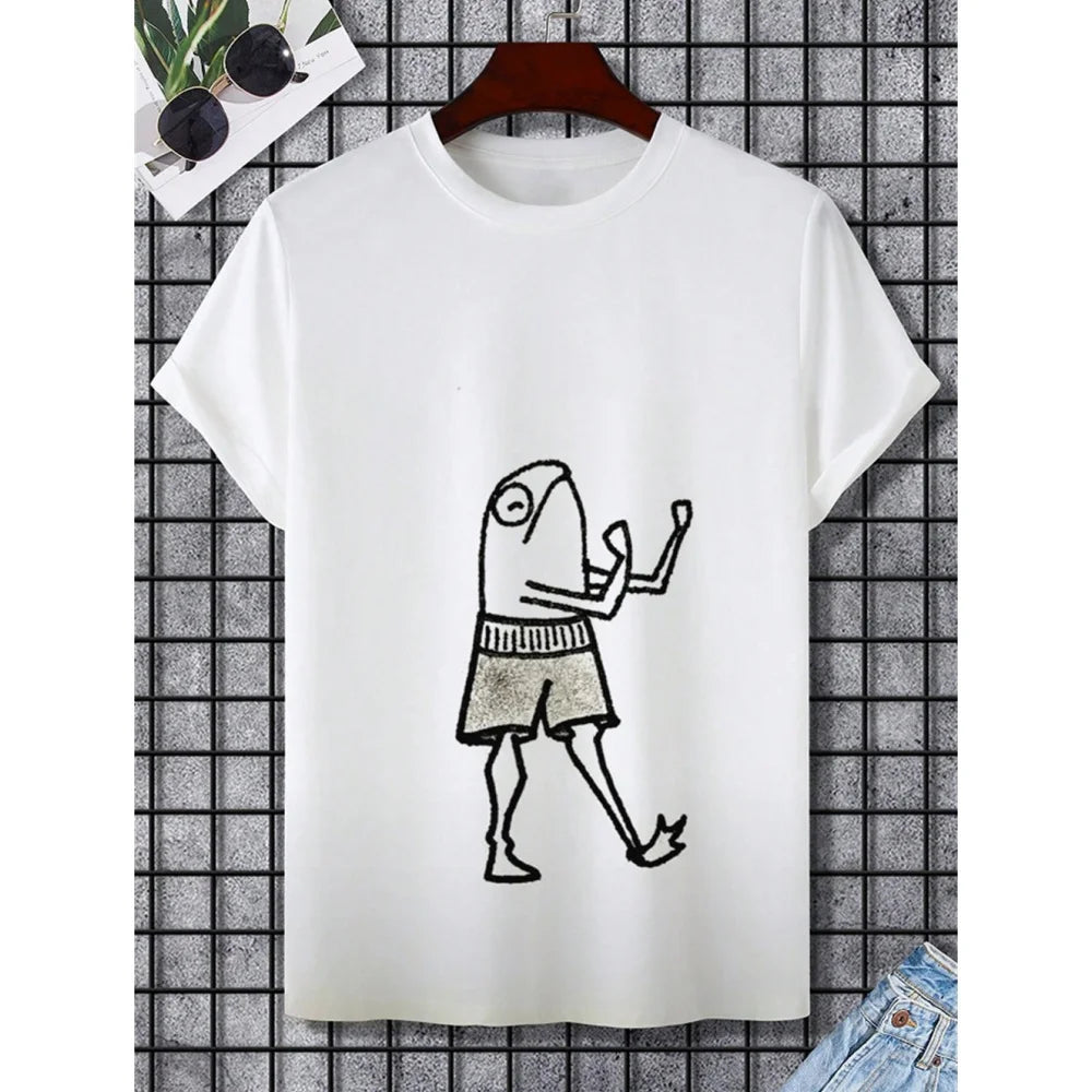 Cartoon Men's T-Shirt Casual Fashion 3d Print Short Sleeved Summer T-Shirt For Men Clothing Street Breathable T Shirt Top Tee
