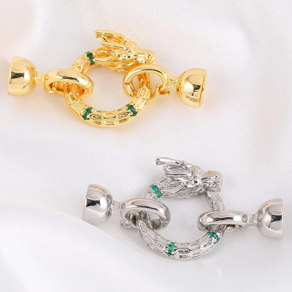 Juya 18K Gold Silver Plated Wedding Decorations Connect Fastener Closure Clasps Accessories For DIY Beads Pearls Jewelry Making