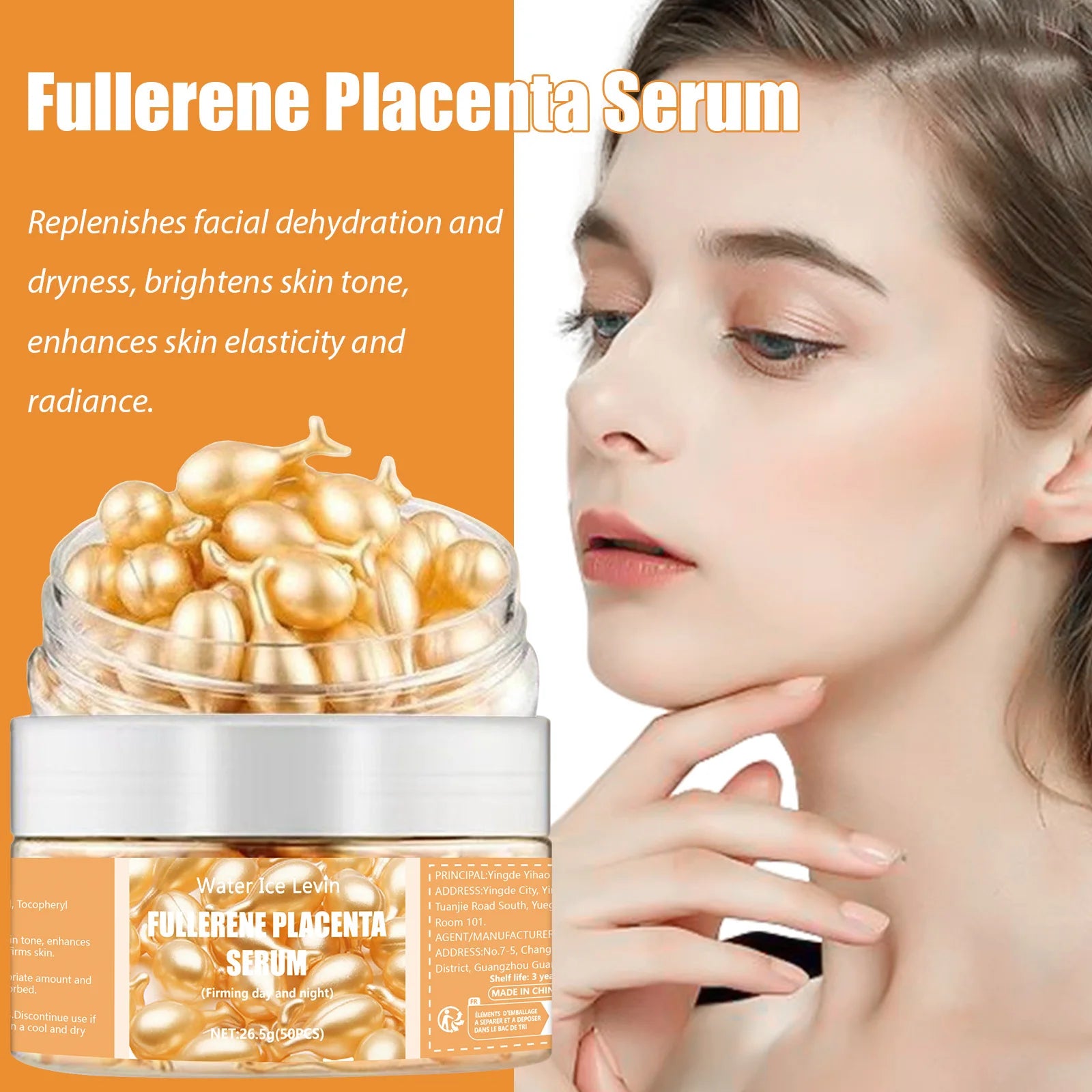 50Pcs Collagen Face Care Capsules Serum Spot Acne Wrinkle Remover Firming Whitening Hyaluronic Acid Essence Skin Care New style