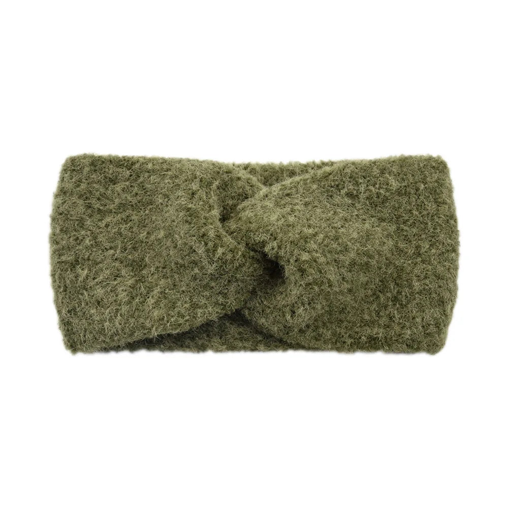 Winter Woolen Headbands Soft Elastic Ear Warmer Cross Headwrap Turban Wide Brim Headwear for Women Girl Fashion Hair Accessories