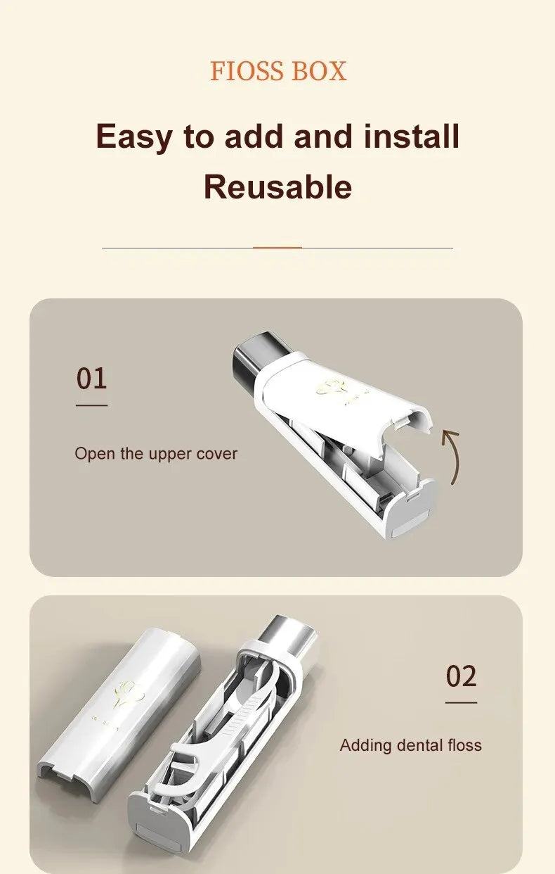 Small Floss Storage Box Household Portable Automatic Pop-up Dental Floss Storage Box Can Carry-on Easy to Use