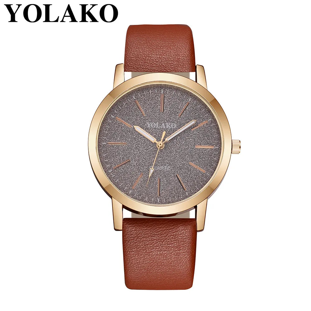 Women'S Fashion Quartz Simple Wristwatch Circular Dial Simple Scale Minimalist Elegant Ladies Watches Ladies Watch Gift