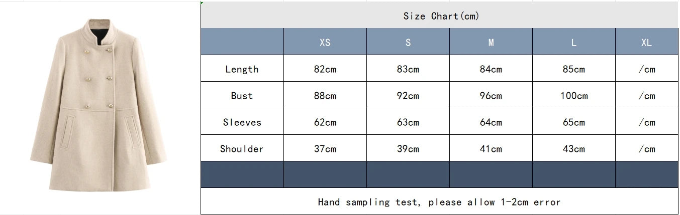 Winter Coat For Women 2024 Solid Lapel Double Breasted Long Cardigan Top Female Pokcet Streetwear Woman New In OuterCoat