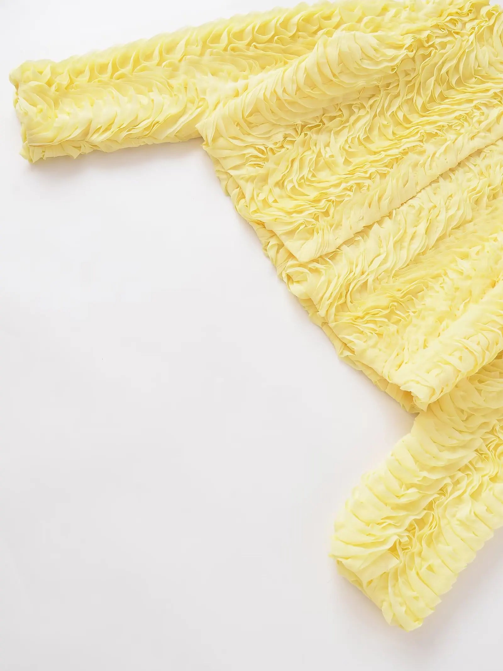 Women's Jacket 2025 Autumn New Style Yellow Long-Sleeve Short Textured Cardigan Jacket, Unique Fashionable Casual Versatile