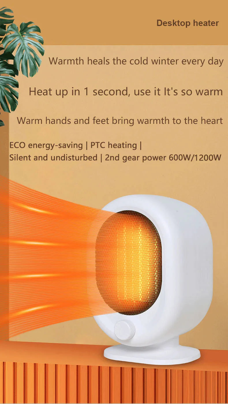 Desktop heater small household portable heater dual-purpose quick heating electric for both cooling and heating
