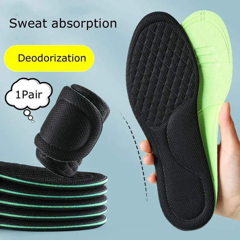 Summer Deodorant Sports Insoles for Shoes Sweat-absorbing Breathable Deodorant Anti-sweat Soft Shoe Pads Inserts for Man Women