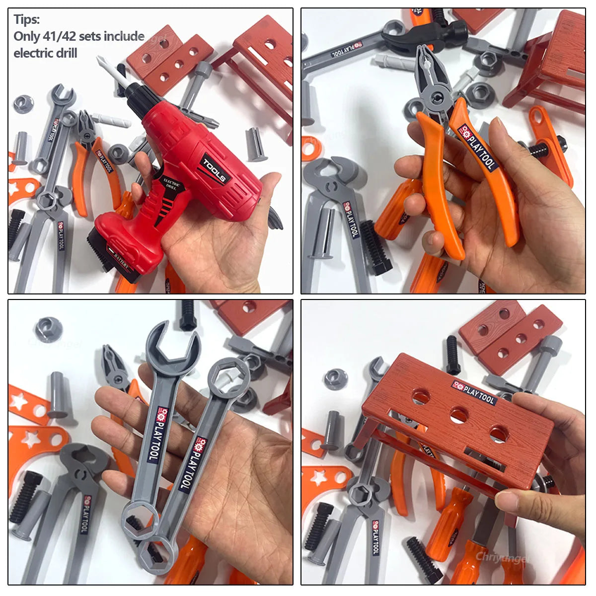 Kids Tool Set Toys 38/41/42 PCS Pretend Play Repair Construction Tool Kit for Toddlers Educational Learning Toys Boys Girls Gift