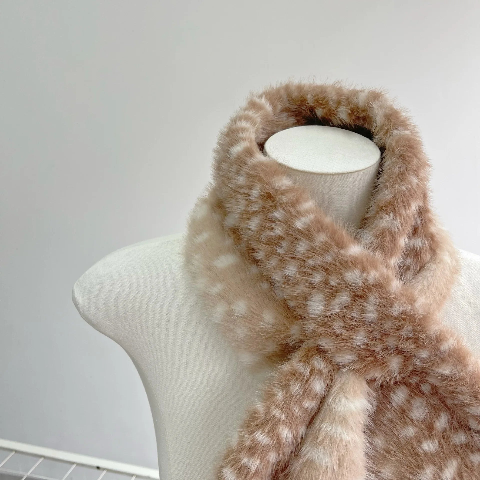 Winter Christmas Elk Plush Scarf Japanese Padded Warm Scarf Sweet Kawaii Antlers Hairband Cosplay Cute New Year Accessories