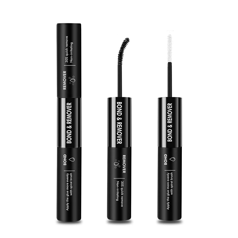 EASITENSION Glue False Eyelashes New Double Heads 2 In 1 Bond and Seal Lash Glue ,Waterproof Long Lasting