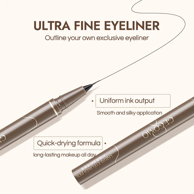 GECOMO Liquid Eyeliner 0.01mm Super Slim Waterproof Quick Dry Long Lasting Color No Smudging Eyeliner Pencil