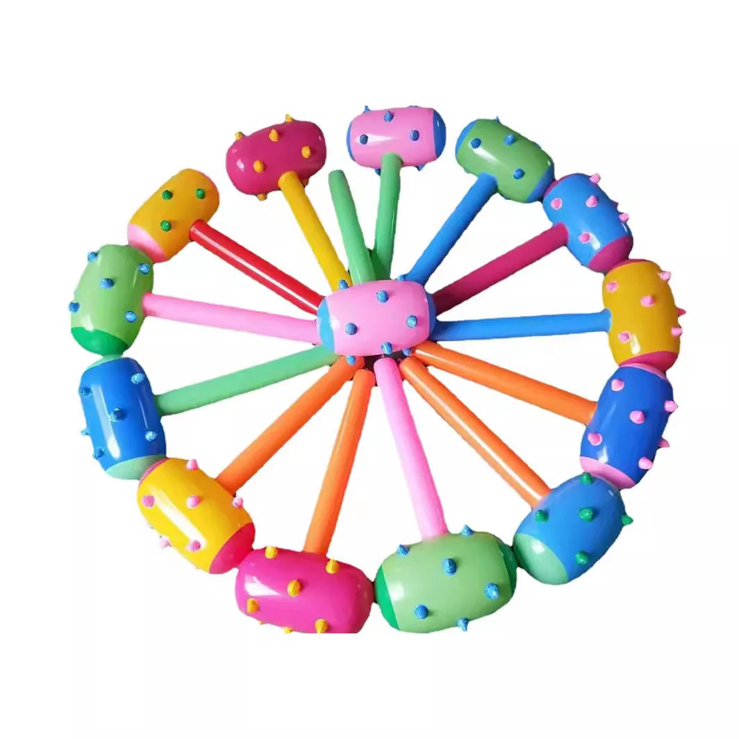 Kid Donut Inflatable Stick Air Hammer Toy Big Size 80CM  Party Games Outdoor Carnival Inflatable Toys Halloween Chrismas toy