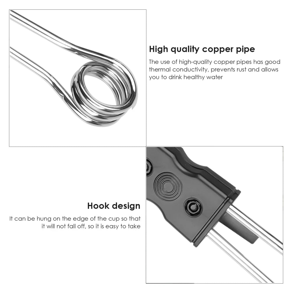 Mini Electric Water Heater Immersion Instantaneous Water Heating Rod 12V/24V Portable Car Hot Water Boiler Heater Element