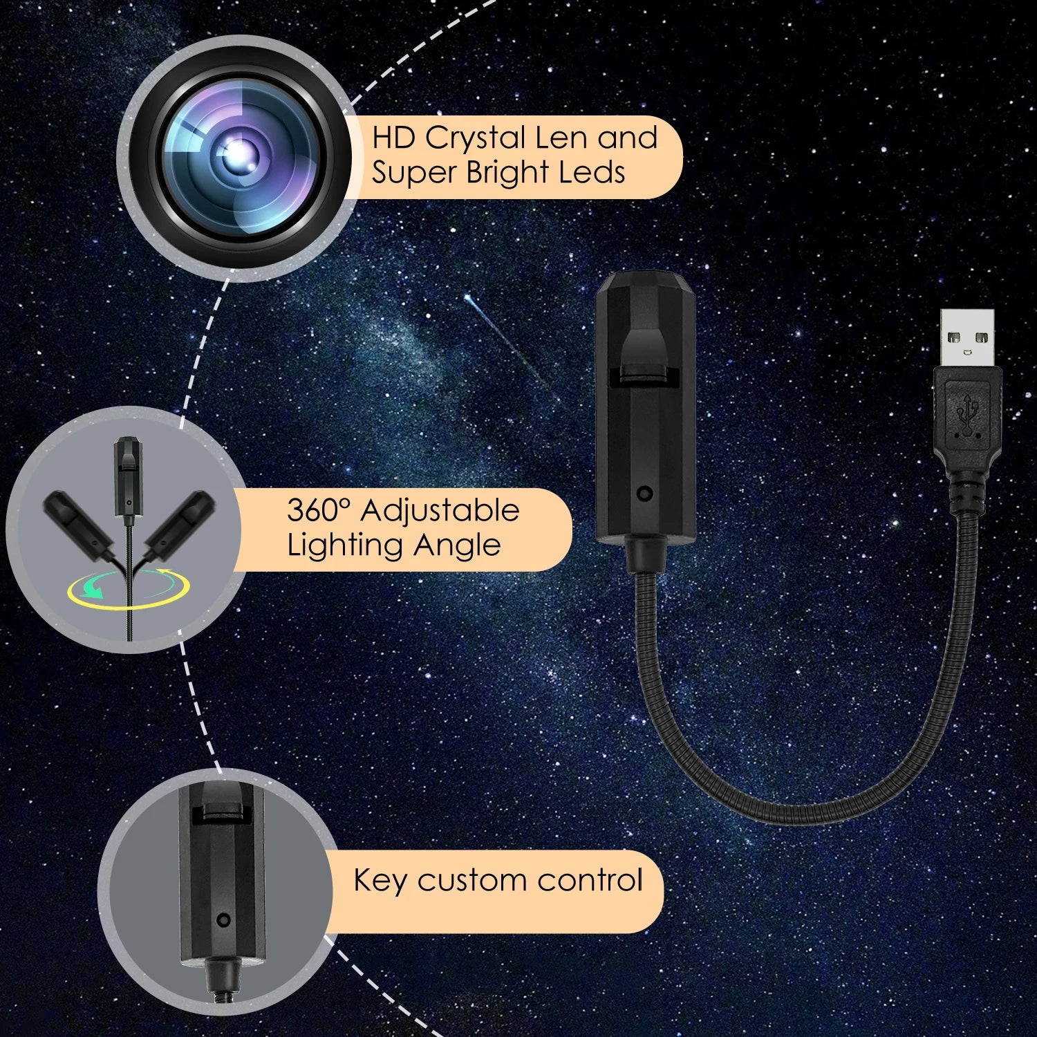 Fantasy planet projector, starry night light, enjoy the starry sky atmosphere at any time, wall decoration atmosphere light