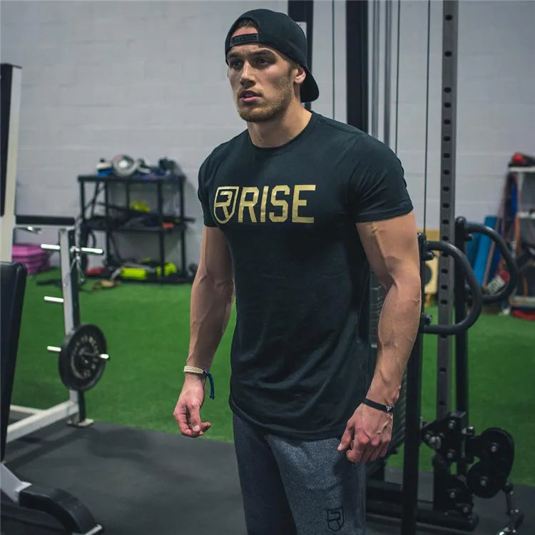 Men Tshirt Short Sleeve Shirts for Men Casual Workout Gym Fitness Muscle Shirt Daily Wear