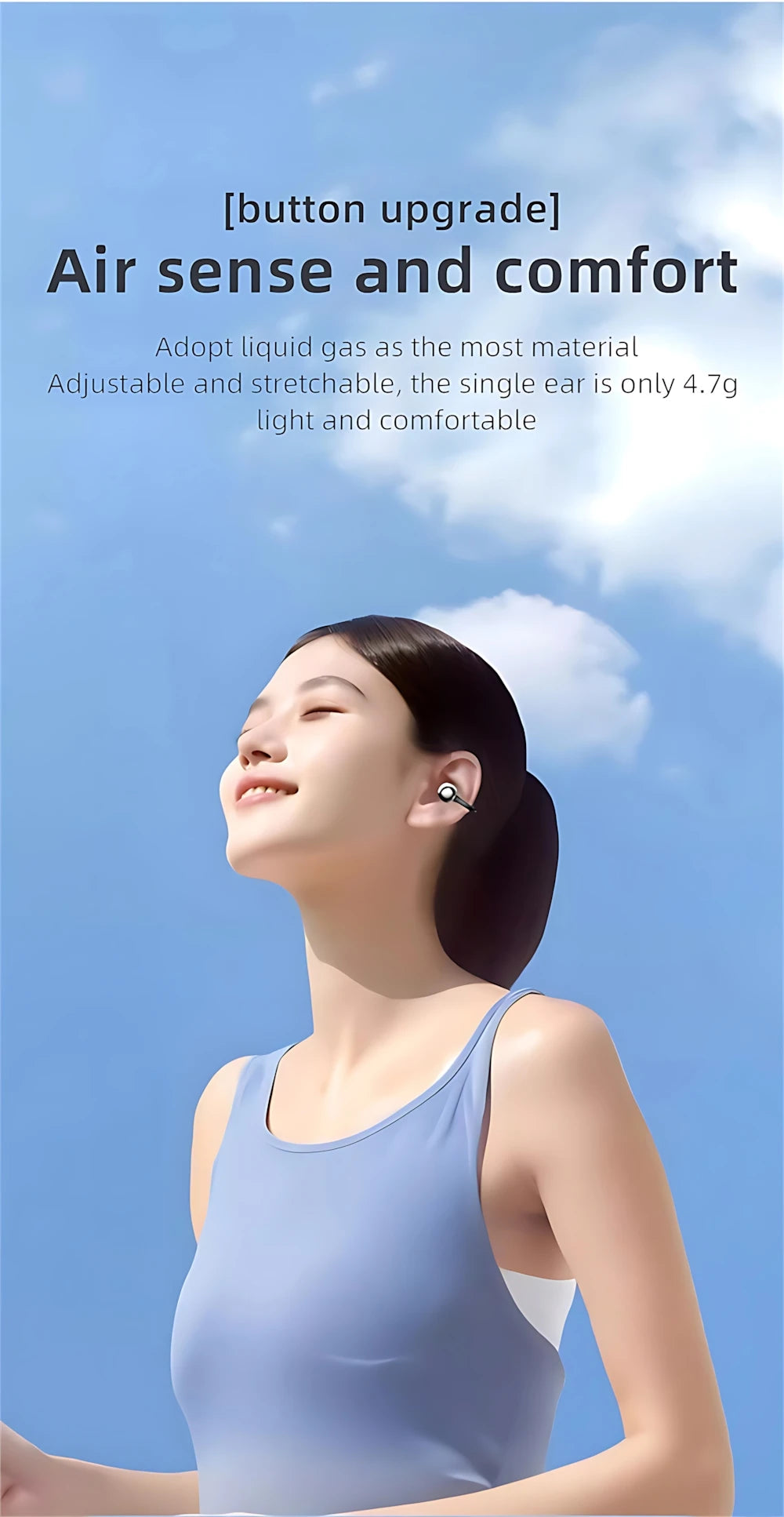 Wireless Headphones Fone Bluetooth Headset With Mic Handsfree Noise Canceling Earphones Clip Ear Music  Sports Gaming Earplug