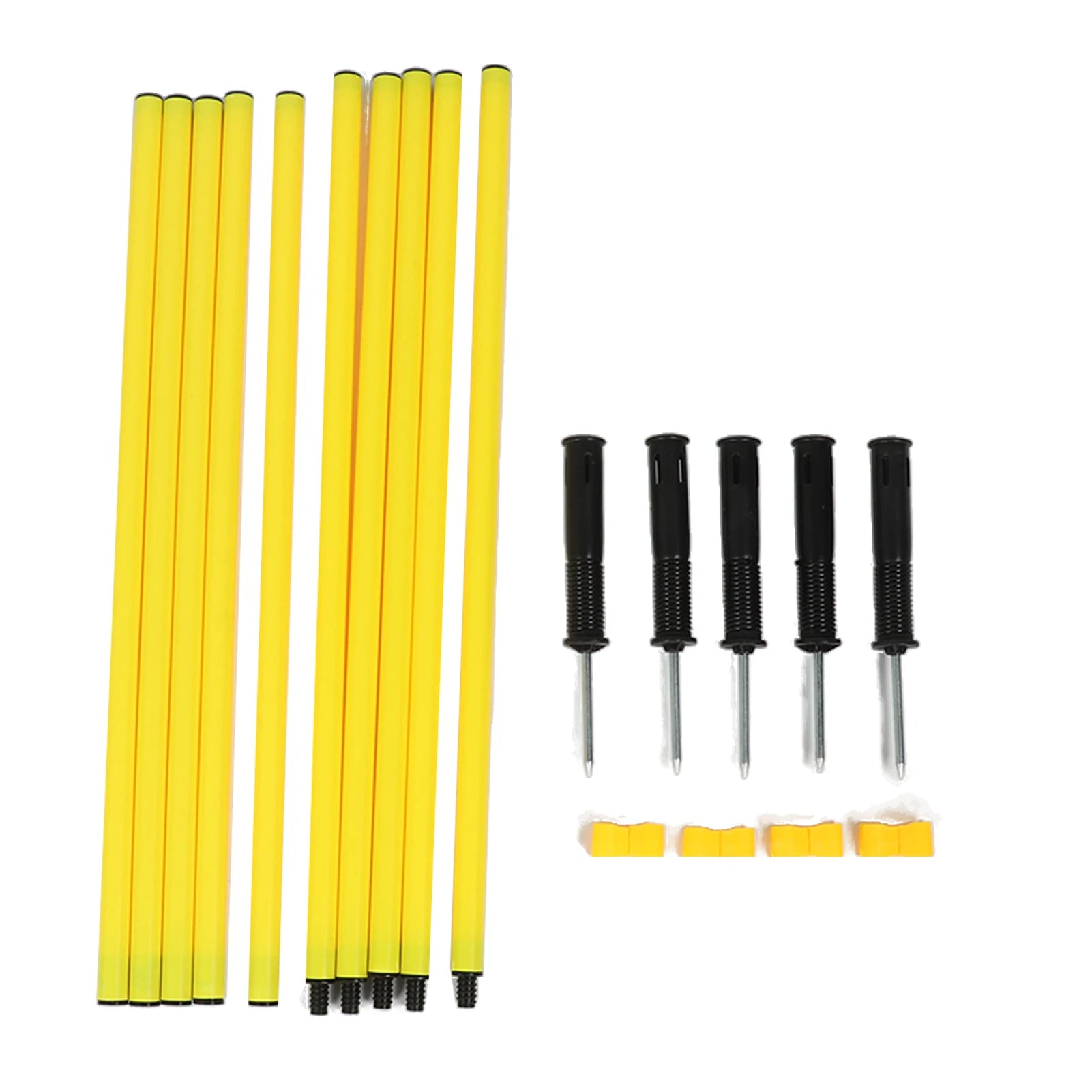 Soccer  Poles Set Yellow  Poles 1.5m  Training Poles Soccer Training Sports  Poles with Base Buckles