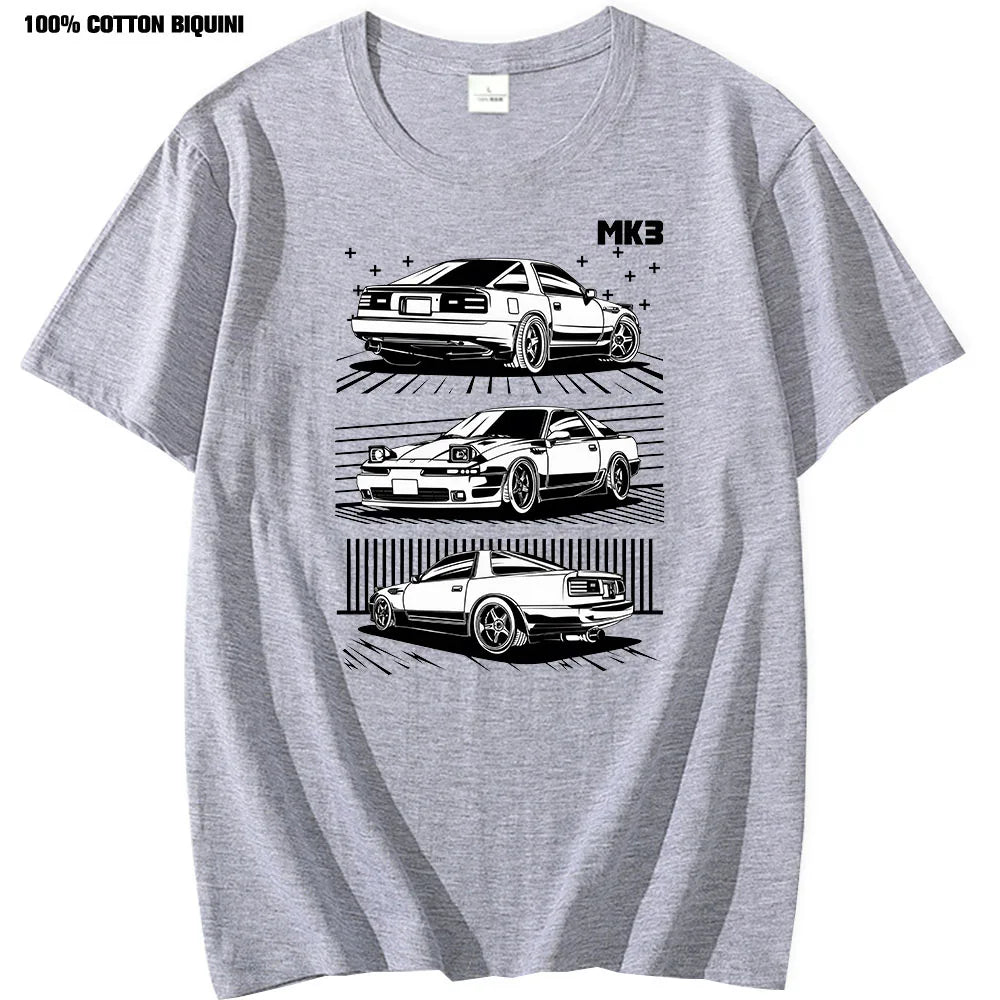 Men T Shirt  Jdm Clothes Men Tshirts 100% Cotton Tops Manga T-shirt Japan Car Racer Streetwear Harajuku Hip Hop tshirt