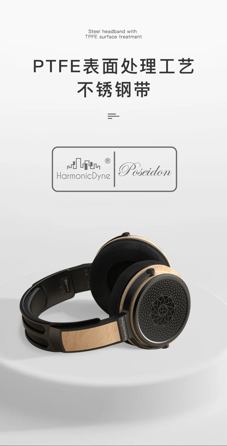 harmonicdyne Poseidon Open-back HIFI Audiophile Over-ear Headphones
