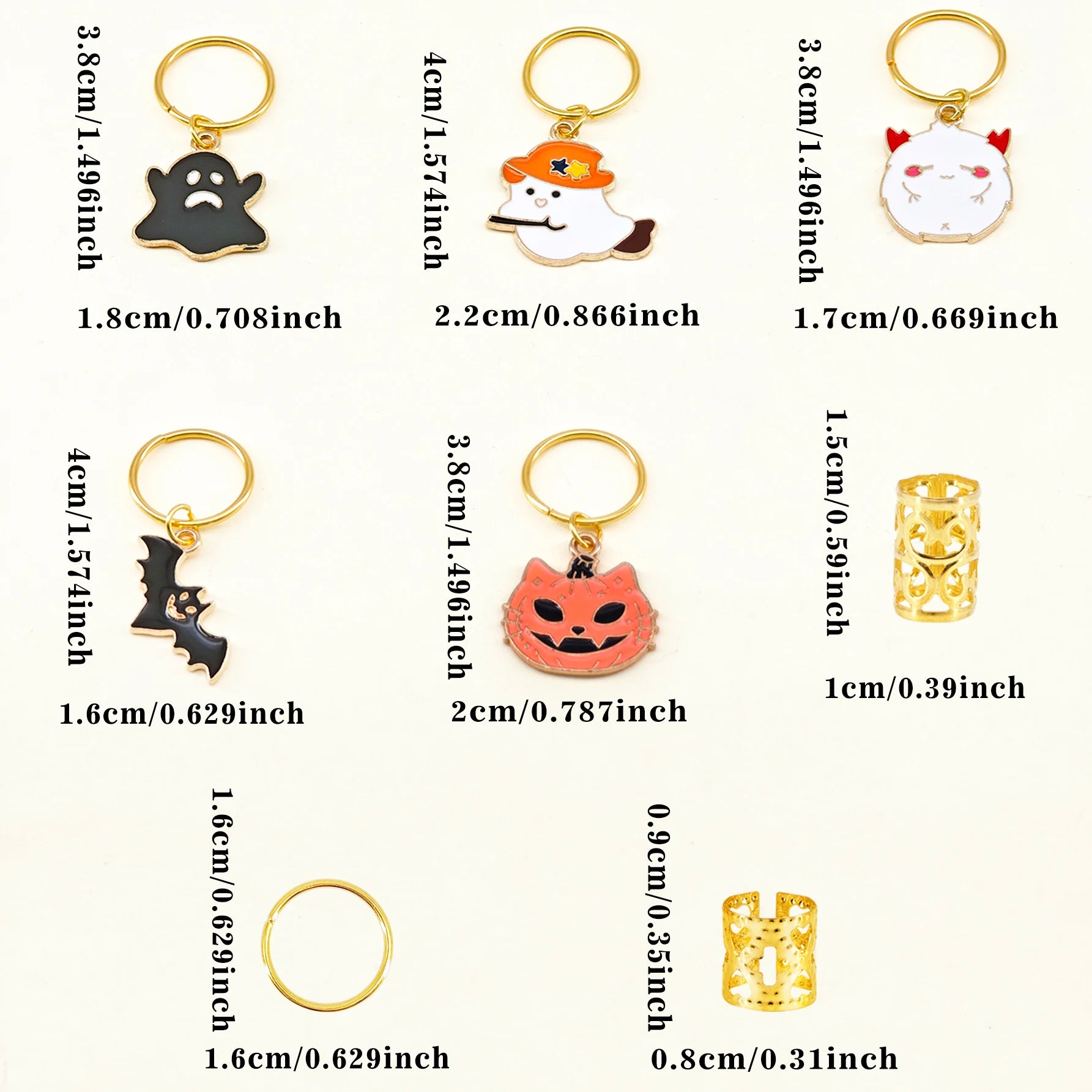 35pc Halloween Women Hair Accessories, Halloween Costume Hair Rings For Women, Halloween Costumes Holiday Essential